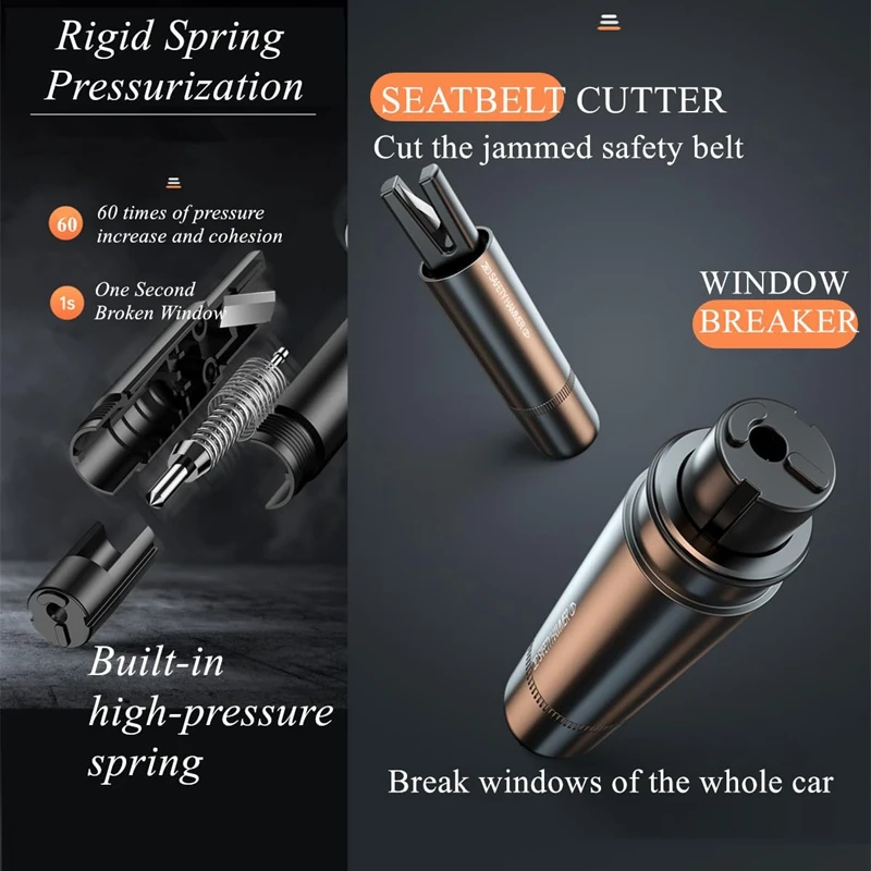 New 2 In 1 Car Safety Hammer E - огляд і ціна Rescue Rope Throw