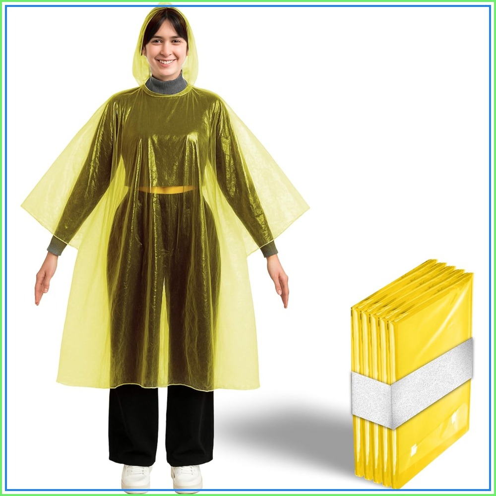 Disposable Yellow Rain Ponchos - огляд і ціна Emergency Poncho Rain