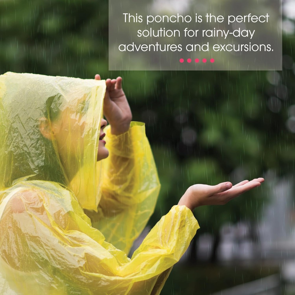 Disposable Yellow Rain Ponchos - огляд і ціна Emergency Poncho Rain