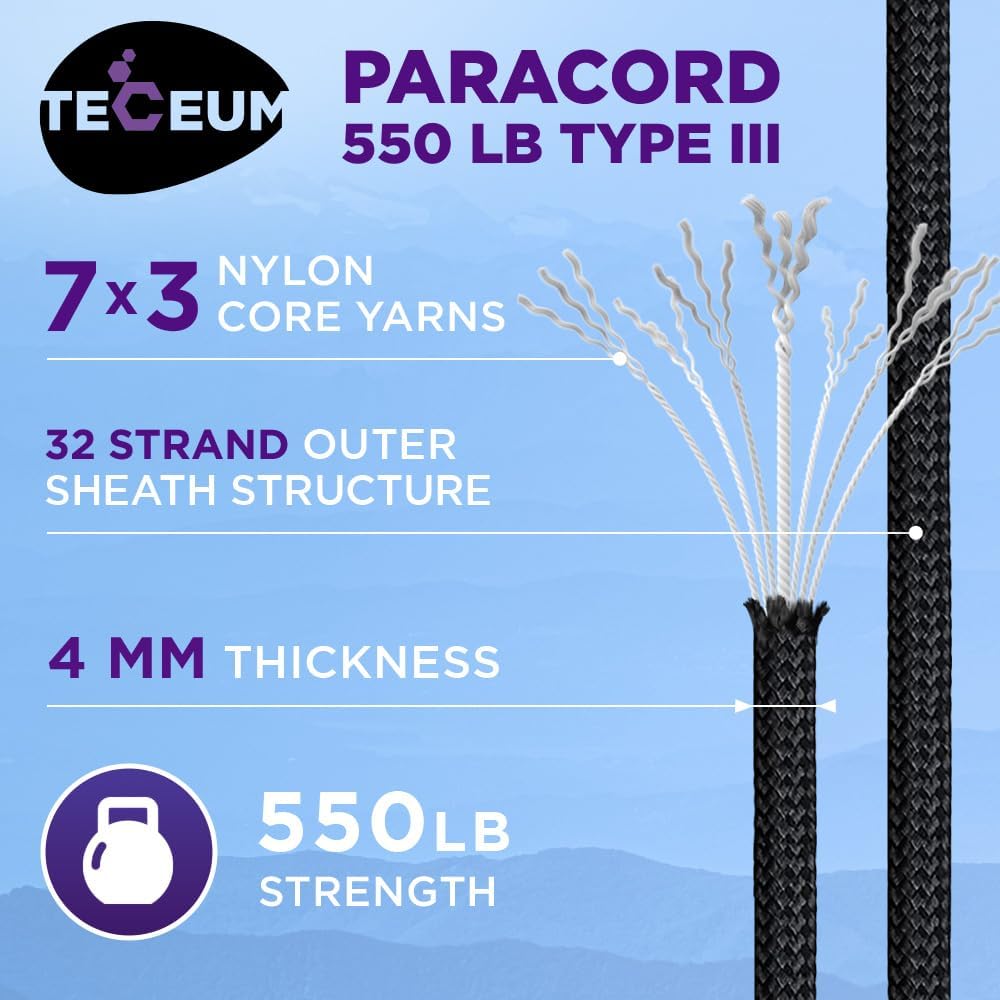 Reflective Paracord Rope 1000f - огляд і ціна Para Cord 1000Ft