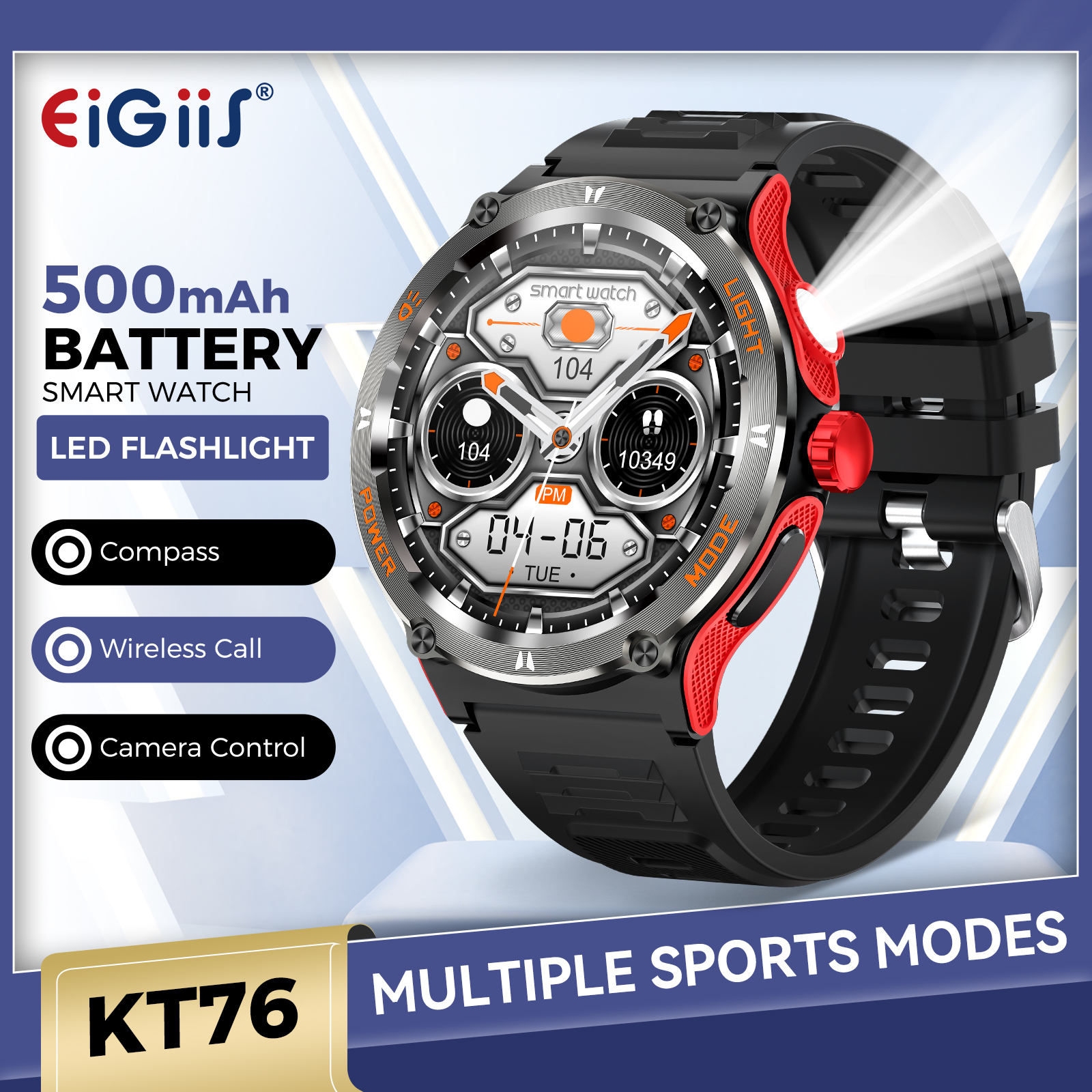 EIGIIS Smart Watch 3ATM Waterp - огляд і ціна Compass Lensatic