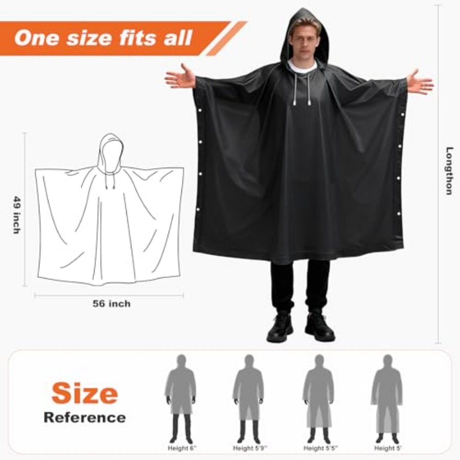 8 Pack Hooded Rain Ponchos for - огляд і ціна Emergency Poncho Rain