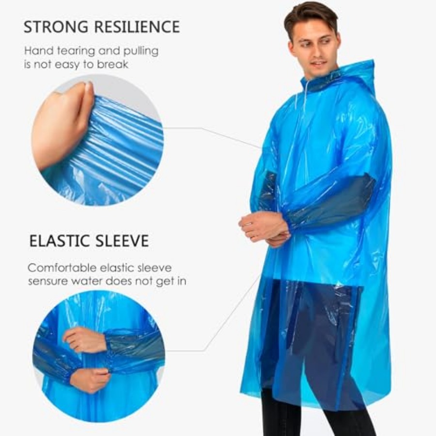 Disposable Rain Ponchos for Ad - огляд і ціна Emergency Poncho Rain