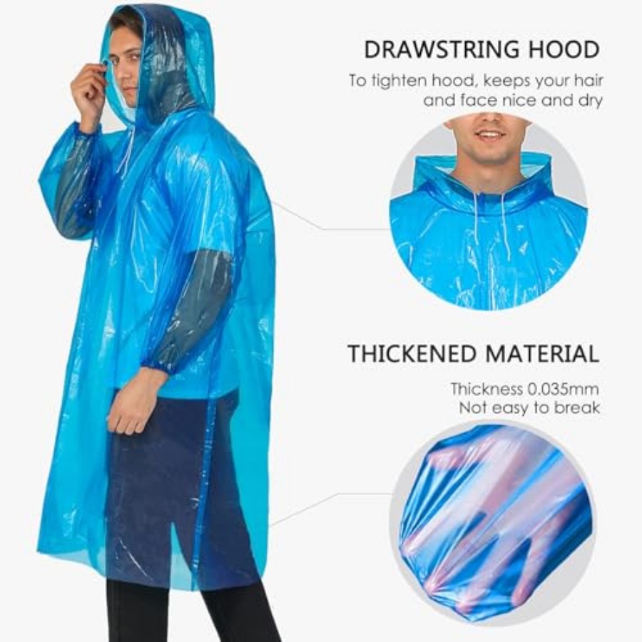 Disposable Rain Ponchos for Ad - огляд і ціна Emergency Poncho Rain