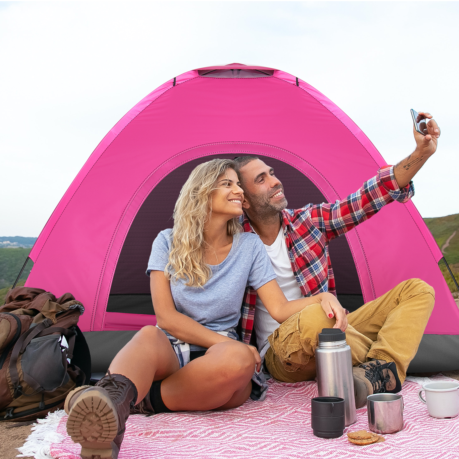 3 4 Person Camping Dome Tent W - огляд і ціна Emergency Mylar Tent