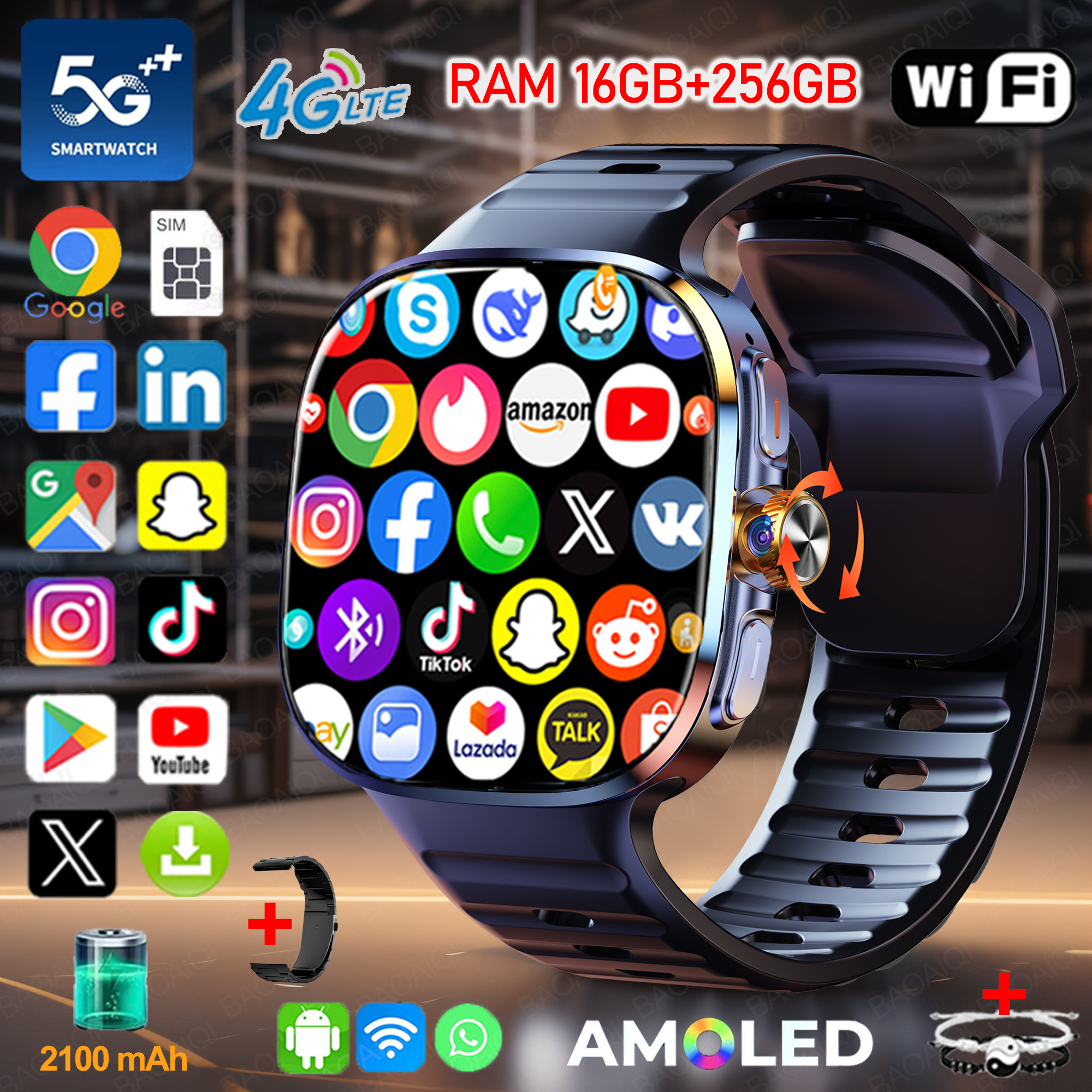 New Large Screen Smartwatch 4G - огляд і ціна Compass Lensatic