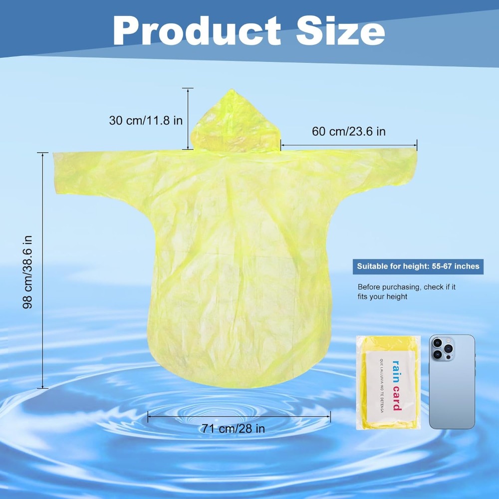 twoworld 30 Pcs Disposable Rai - огляд і ціна Emergency Poncho Rain