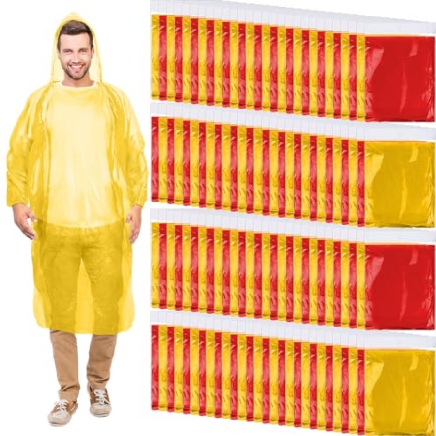 Handepo 100 Pack of Adult Rain - огляд і ціна Emergency Poncho Rain
