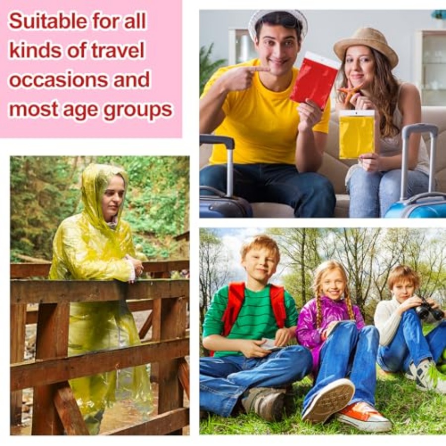 Handepo 100 Pack of Adult Rain - огляд і ціна Emergency Poncho Rain