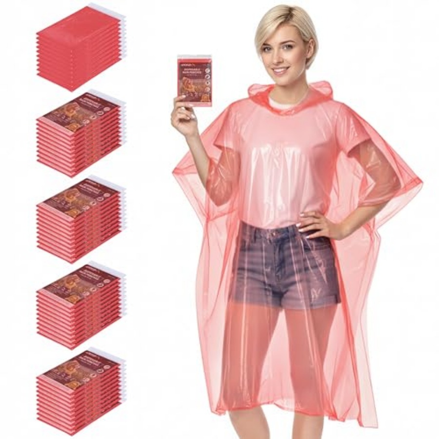 APEXUP Disposable Rain Ponchos - огляд і ціна Emergency Poncho Rain