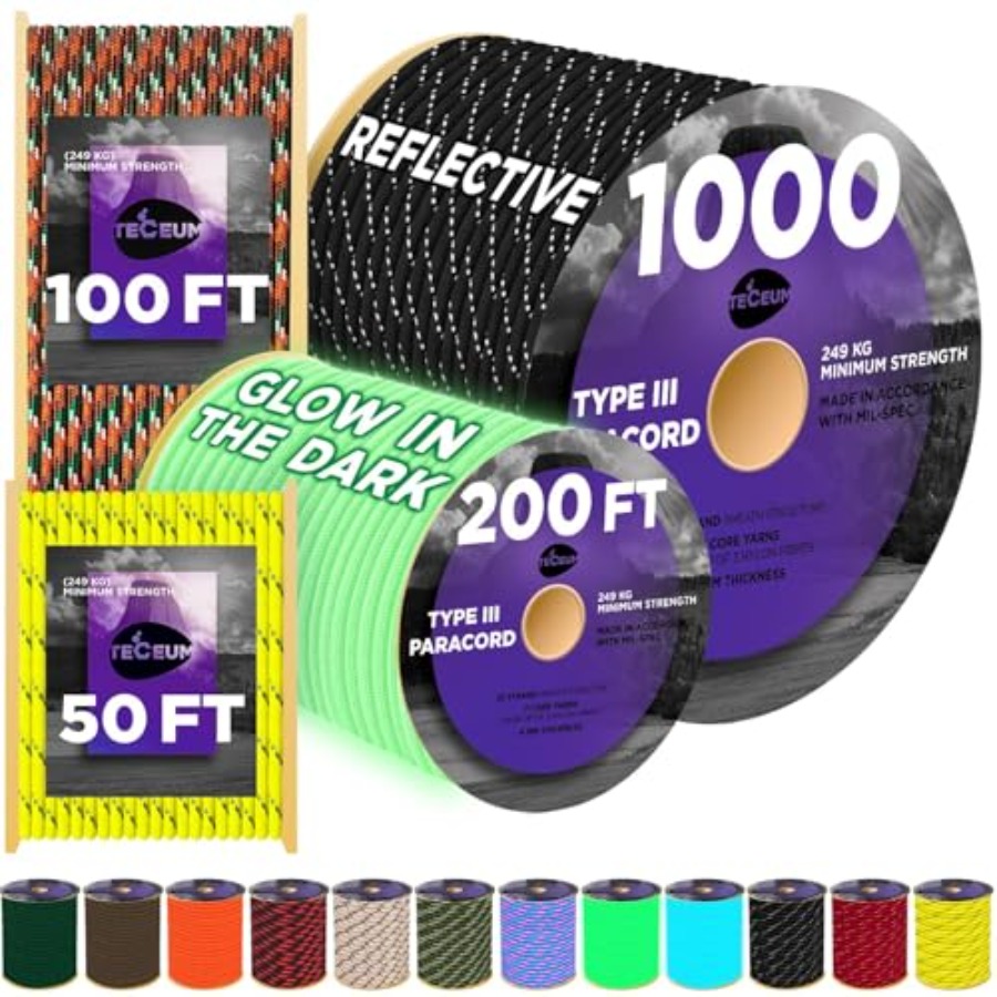 Reflective Paracord Rope 1000  - огляд і ціна Para Cord 1000Ft