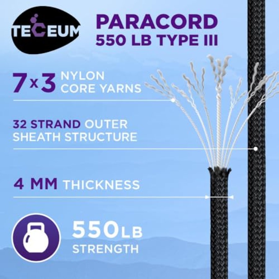 Reflective Paracord Rope 1000  - огляд і ціна Para Cord 1000Ft