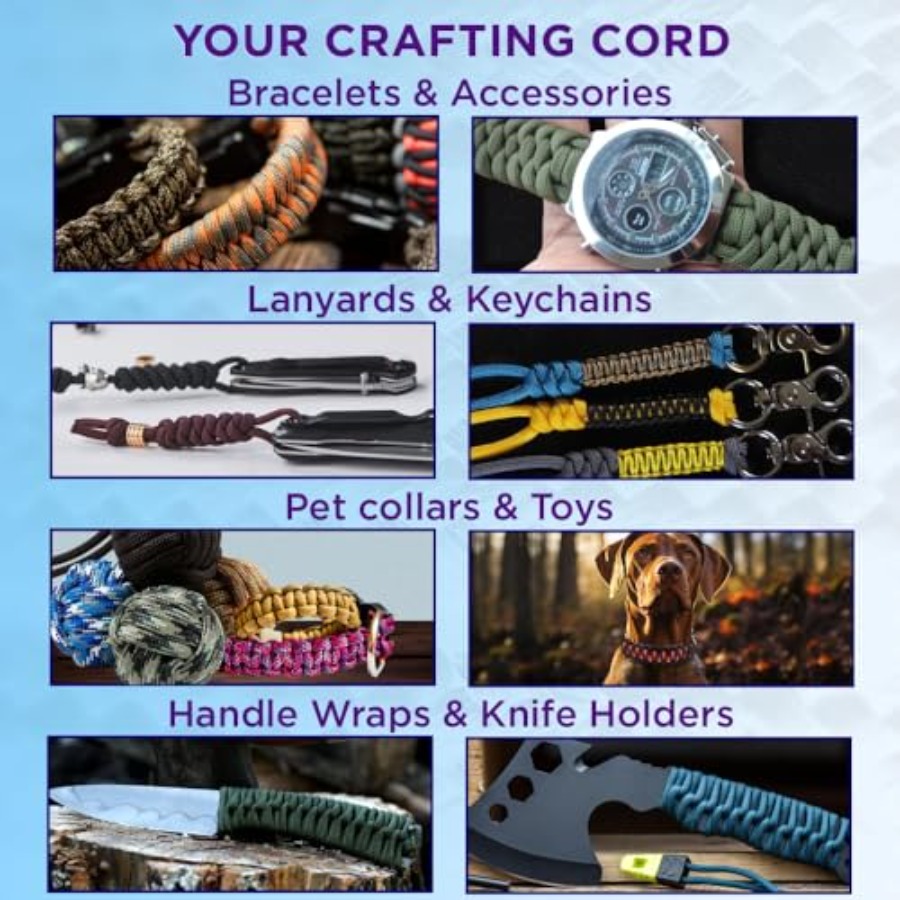 Reflective Paracord Rope 1000  - огляд і ціна Para Cord 1000Ft