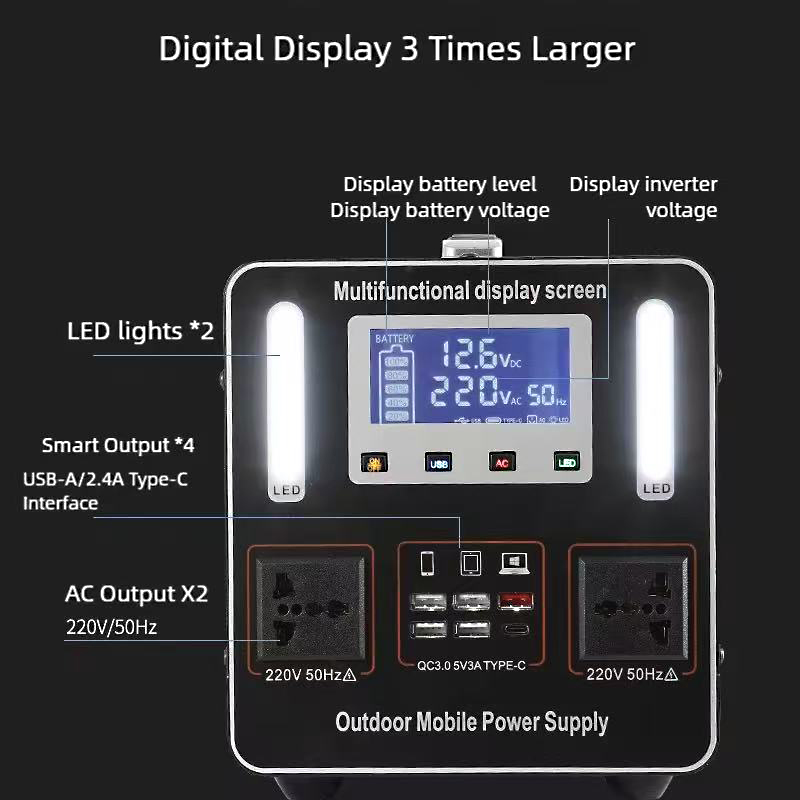 220V LiFePO4 Portable Power St - огляд і ціна Solar Emergency Charger