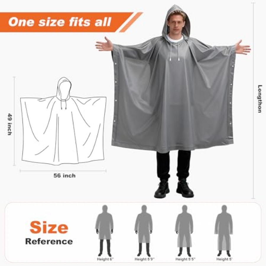 8 Pack Hooded Rain Ponchos for - огляд і ціна Emergency Poncho Rain
