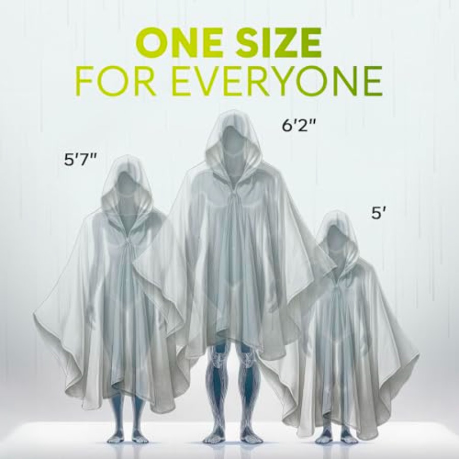 Disposable Rain Ponchos for Ad - огляд і ціна Emergency Poncho Rain