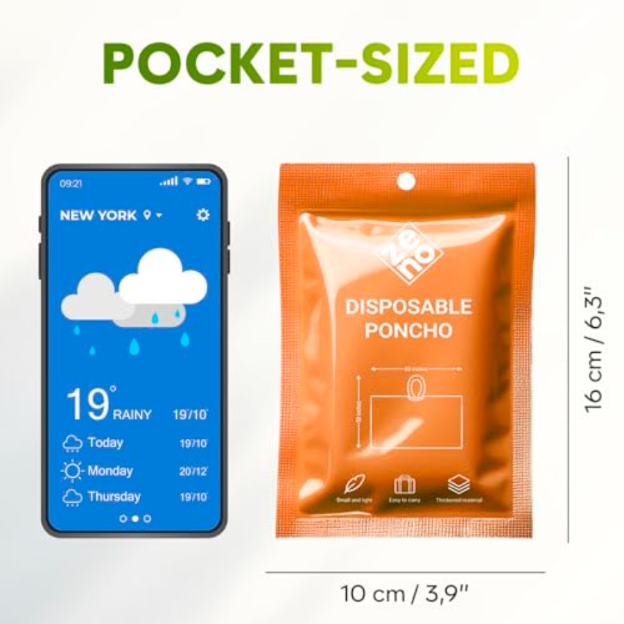 Disposable Rain Ponchos for Ad - огляд і ціна Emergency Poncho Rain