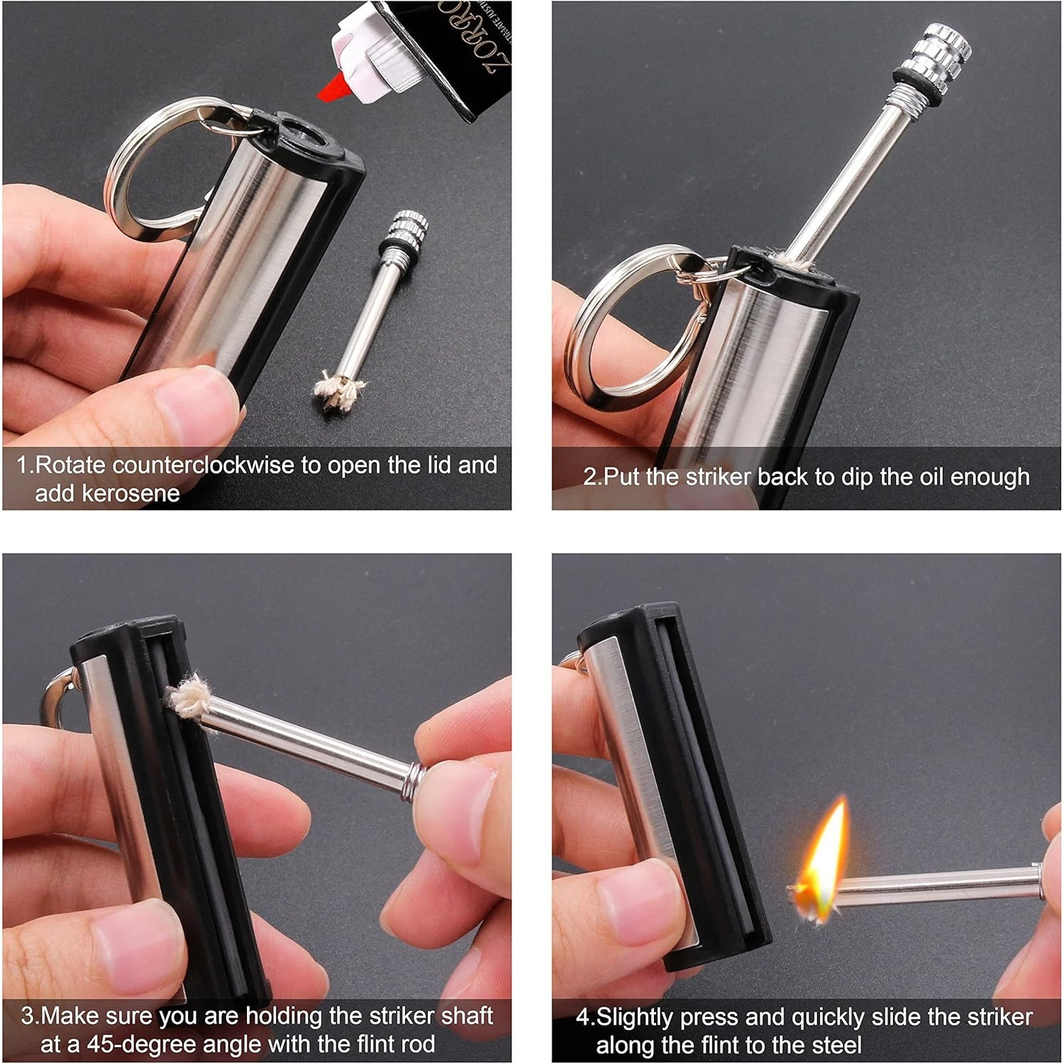 1-5-pack Magnesium flint set,  - огляд і ціна Magnesium Fire Starter