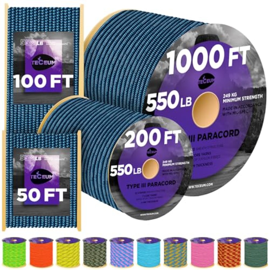 Reflective Paracord Rope 1000  - огляд і ціна Para Cord 1000Ft
