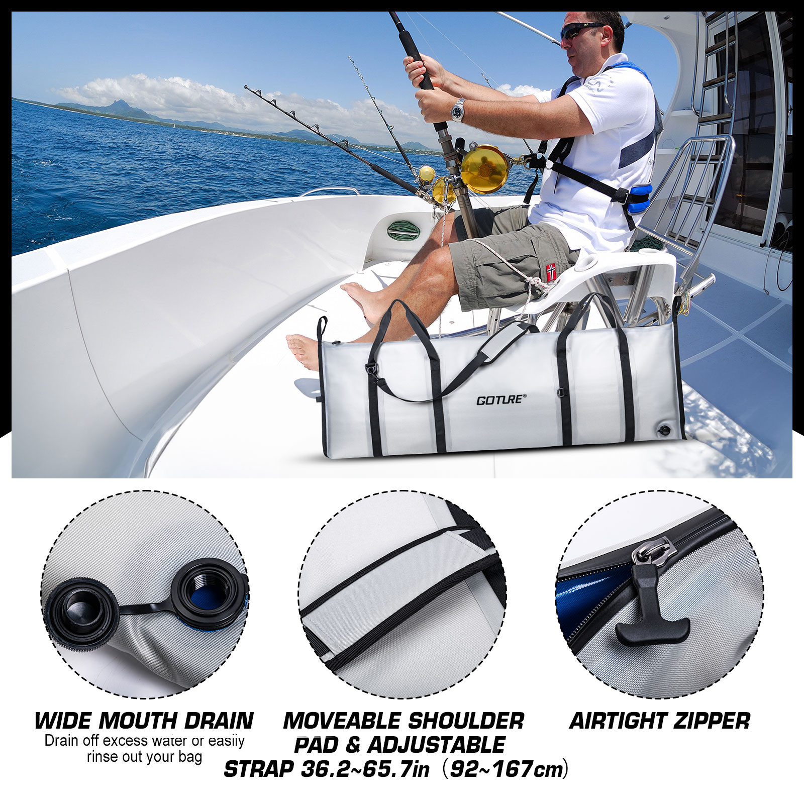 Goture Fishing Cooler Bag Live - огляд і ціна Water Bag Collapsible