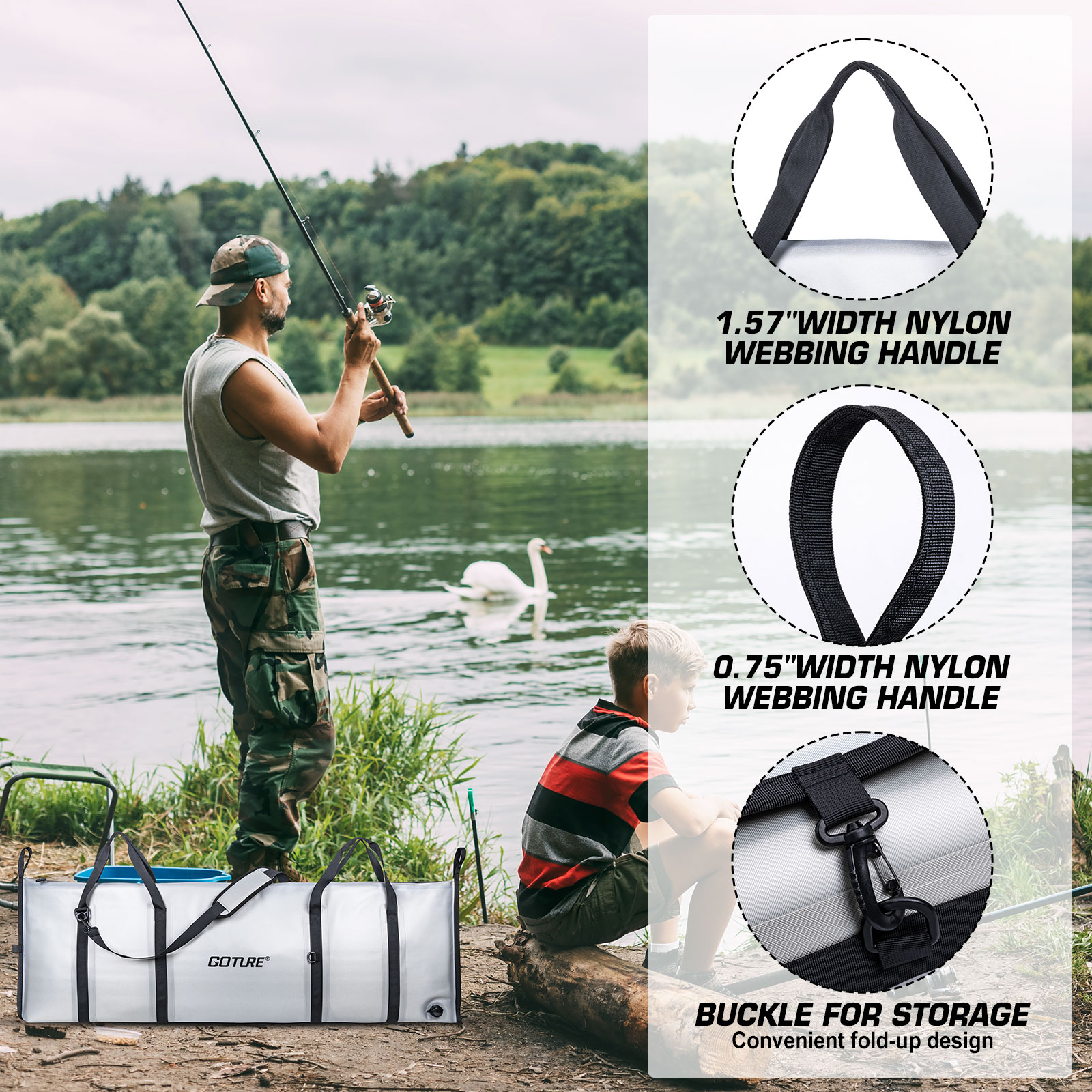 Goture Fishing Cooler Bag Live - огляд і ціна Water Bag Collapsible