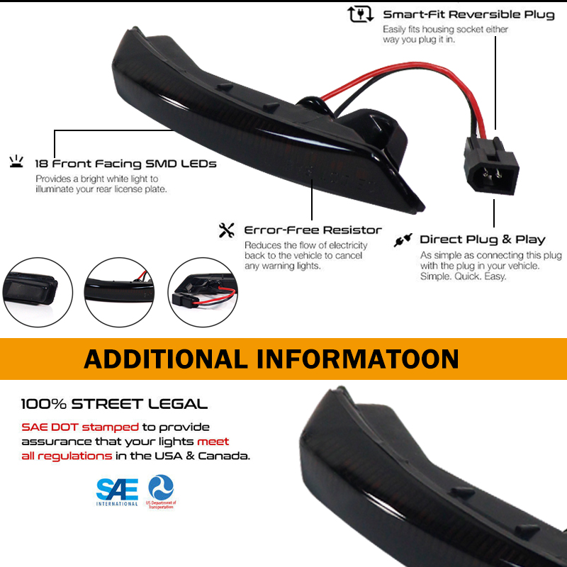 2x Dynamic Side Mirror Lamp Fo - огляд і ціна Signal Panel Orange